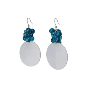 Aretes Racimos Circulos Plateados Turquesa_11zon-JS Joyerías