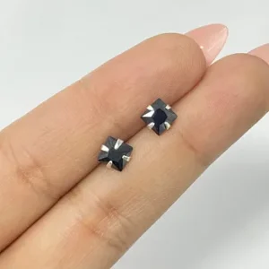 Topo Con Zircon Negro Cuadrado_11zon-Topos-JS Joyerías