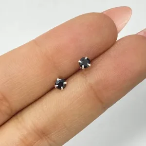 Topo Con Zircon Negro Redondo